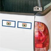 West Virginia vlag Bumpersticker (Op Truck)