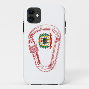 West-Virginia Vlag klimmer Carabiner iPhone 11 Hoesje
