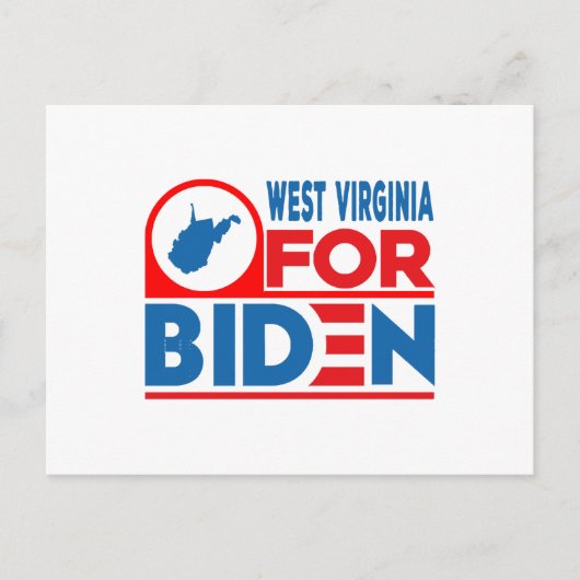 WEST VIRGINIA voor Biden Briefkaart (Voorkant)