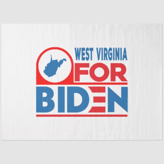 WEST VIRGINIA voor Biden Tissuepapier (Voorkant)