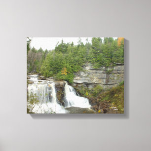 West Virginia waterval Stretched Canvas Afdrukken