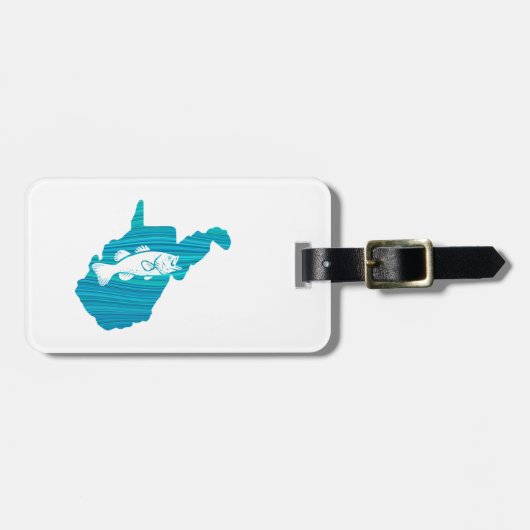 West Virginia Wave Vist Bagagelabel (Voorkant horizontaal)