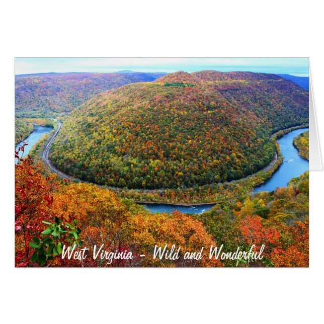 West Virginia Wild en Wonderful Card (Voorkant Horizontaal)