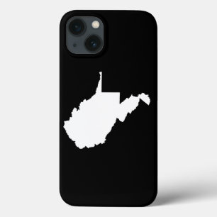 West Virginia Wit en Zwart iPhone 13 Hoesje