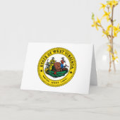 West Virginian Seal, Seal of West Virginia Kaart (Gele Bloem)