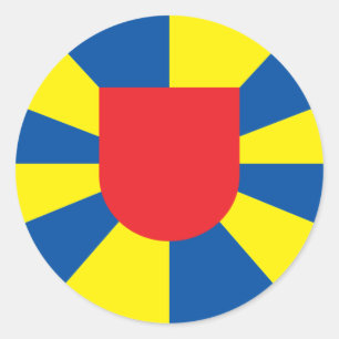 West-Vlaanderen, België Ronde Sticker