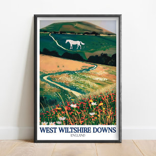 West Wiltshire Downs Print - Westbury Witte Paard