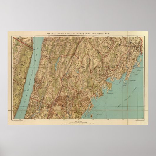 Westchester Co., Yonkersstate line Poster (Voorkant)