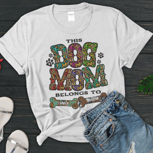 Westelijk Luipaard Vlek Patroon Hond Moeder Bot Hu T-shirt