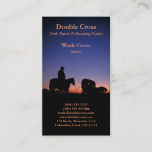 Westelijke Dude Ranch Visitekaartje