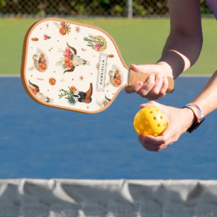 Westelijke Woestijn Cactus Unieke Gepersonaliseerd Pickleball Paddle
