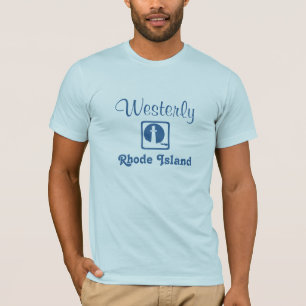 Westerly, Rhode Island lichtblauw shirt