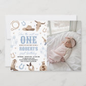 Western 1st Birthday Photo Invitation (Devant)