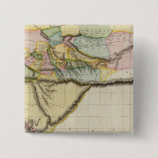 Western Afrika Vierkante Button 5,1 Cm (Voorkant)