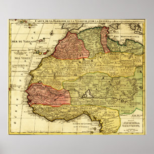 Western AfrikaPanoramische kaartWest-Afrika 2 Poster