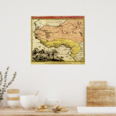 Western AfrikaPanoramische kaartWest-Afrika 3 Poster (Keuken)