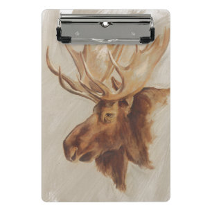 Western Amerikaans dieronderzoek   Moose Portret Mini Klembord