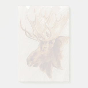 Western Amerikaans dieronderzoek   Moose Portret Post-it® Notes