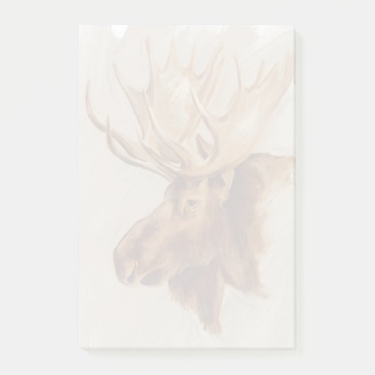 Western Amerikaans dieronderzoek | Moose Portret Post-it® Notes (Voorkant)
