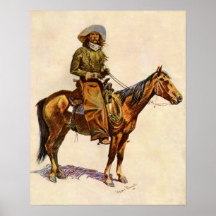  Western, An Arizona Cowboy van Remington Poster