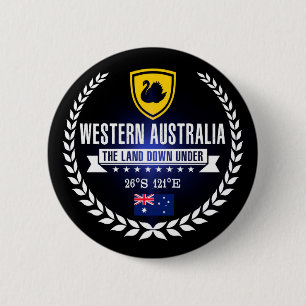 Western Australië Ronde Button 5,7 Cm