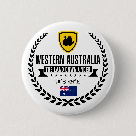 Western Australië Ronde Button 5,7 Cm (Voorkant)