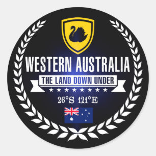 Western Australië Ronde Sticker