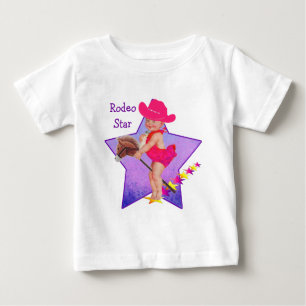 Western Baby Cowgirl op spuitpaard