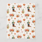 Western Baby shower Bericht Kaart (Achterkant)