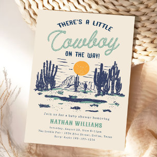 Western Baby shower Kaart
