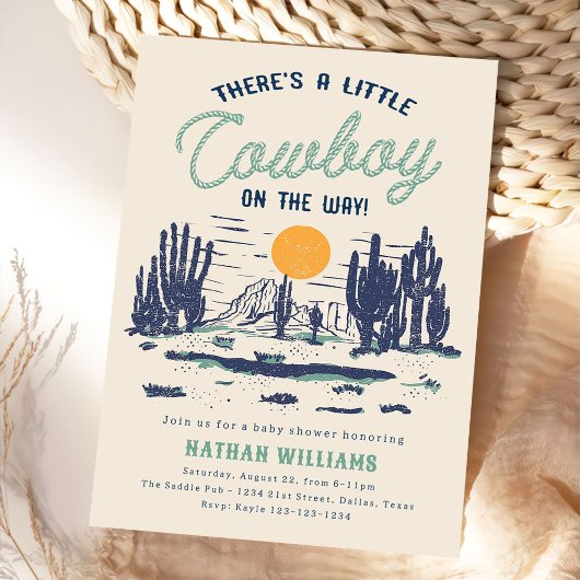  Western Baby shower Kaart
