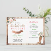 Western bacheloret met reisuitnodiging kaart (Staand voorkant)