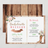 Western bacheloret met reisuitnodiging kaart (Voorkant / Achterkant)