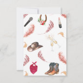 Western Bachelorette Party Invitation Rodeo Thème (Dos)