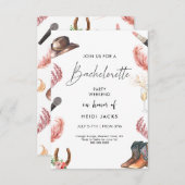 Western Bachelorette Party Invitation Rodeo Thème (Devant / Derrière)