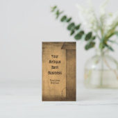 Western Barn Rustic Land  Sepia Texture Visitekaartje (Staand voorkant)