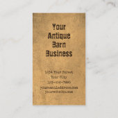 Western Barn Rustic Land  Sepia Texture Visitekaartje (Achterkant)