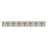 Western Barnwood Cross met touwen 3 " Grosgrain Lint (Voorkant)