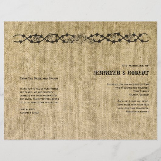 Western bindingsprogramma Burlap (Voorkant)