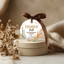Western Birthday Thank You Tag Bedankjes Labels
