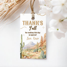 Western Birthday Thank You Tag Cadeaulabel