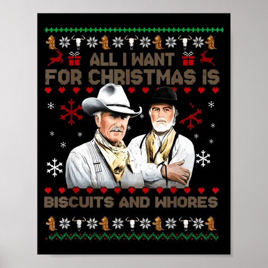 Western Biscuits And S Christmas Quote  Poster (Voorkant)
