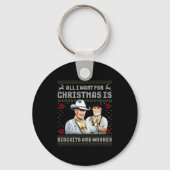 Western Biscuits And S Christmas Quote Retro Sleutelhanger (Voorkant)