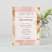 Western Blush Roze Bruin Koeienhuid Kaart (Staand voorkant)