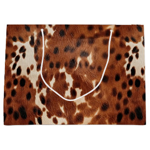 Western Boerderij bruin crème Koeienhuid Groot Cadeauzakje