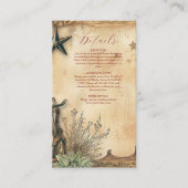 Western Boho Cactus Desert Landscape Bruiloft Informatiekaartje (Voorkant)