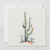 Western Boho Cactus Desert Landscape Bruiloft Kaart (Achterkant)