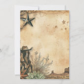 Western Boho Cactus Desert Landscape Bruiloft Save The Date (Achterkant)