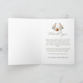 Western Boho Country Lace Foto Afstuderen Bedankkaart (Binnen)