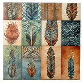 Western boho-patroon tegeltje (Voorkant)